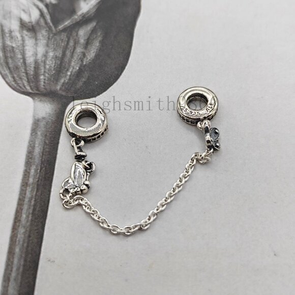 Pandora Butterfly Safety Chain Charm - Picture 2 of 3